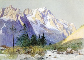 ウィリアム・スタンリー・ハゼルタイン Painting - グリンデルワルトのヴェッターホルン スイスの風景 ルミニズム ウィリアム・スタンリー・ハゼルタイン
